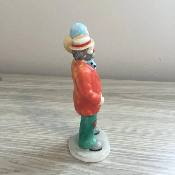 Flambro Emmett Kelly Figurine 6" X 2.5" Ceramic Polka Dot Bow  Tie - Picture 2 of 7